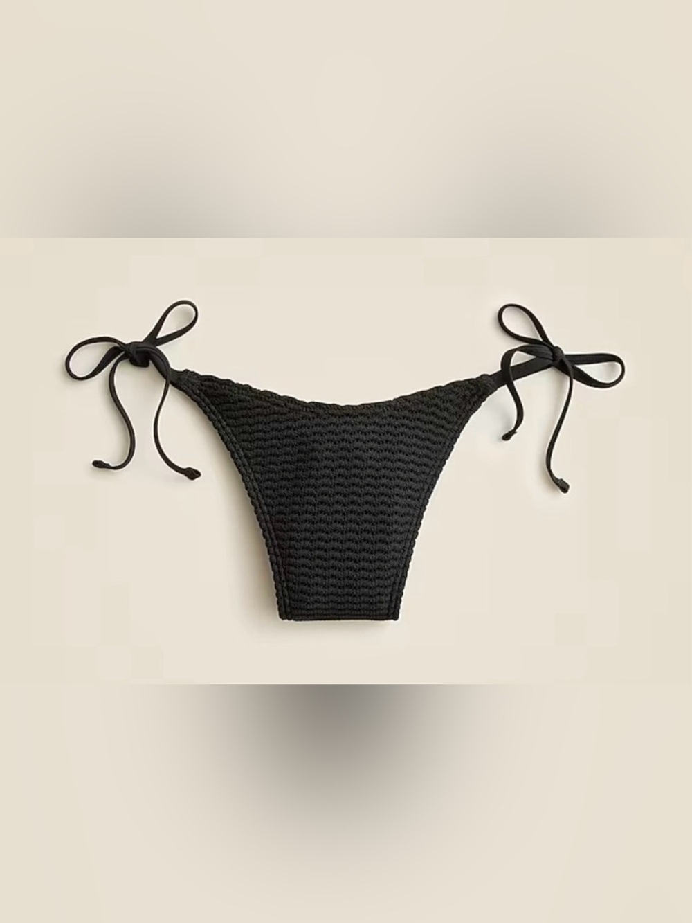 J.Crew Crochet string bikini bottom in black - Picture 4 of 8